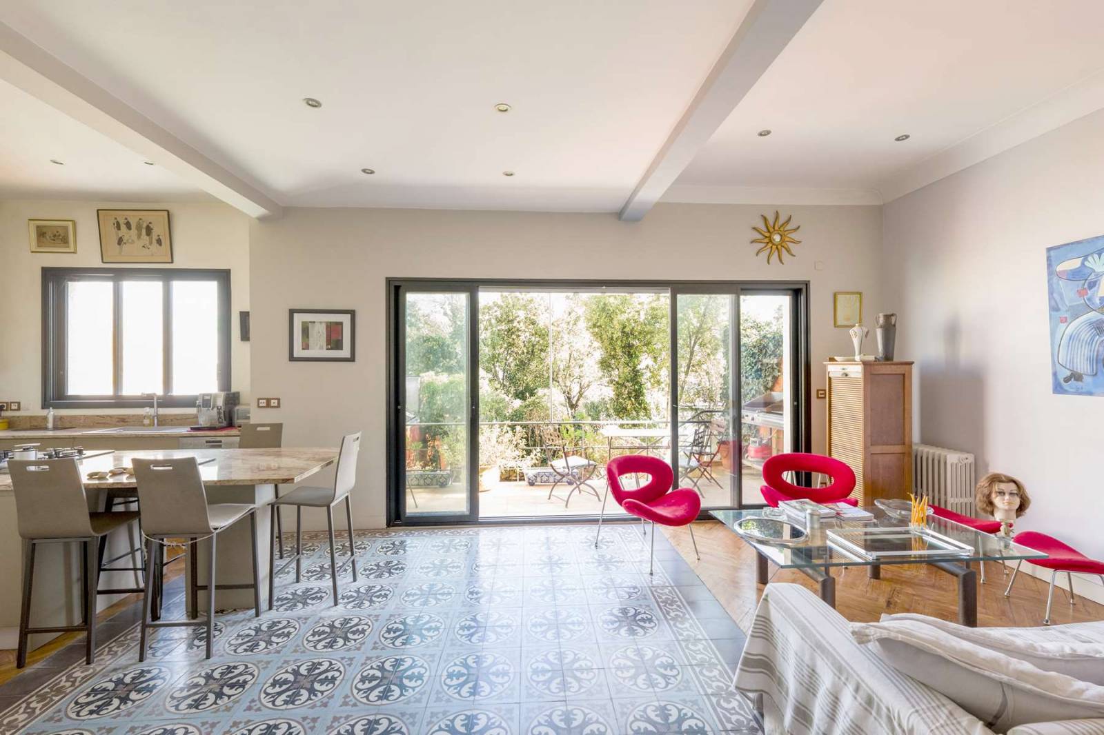 Maison Bordeaux calme grande pièce de vie et jardin